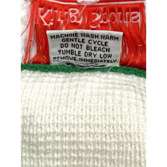 VTG KING SPORTS Mens XL Quaker State Racing Striped Sleeve Ivory SWEATER EUC - Picture 9 of 9